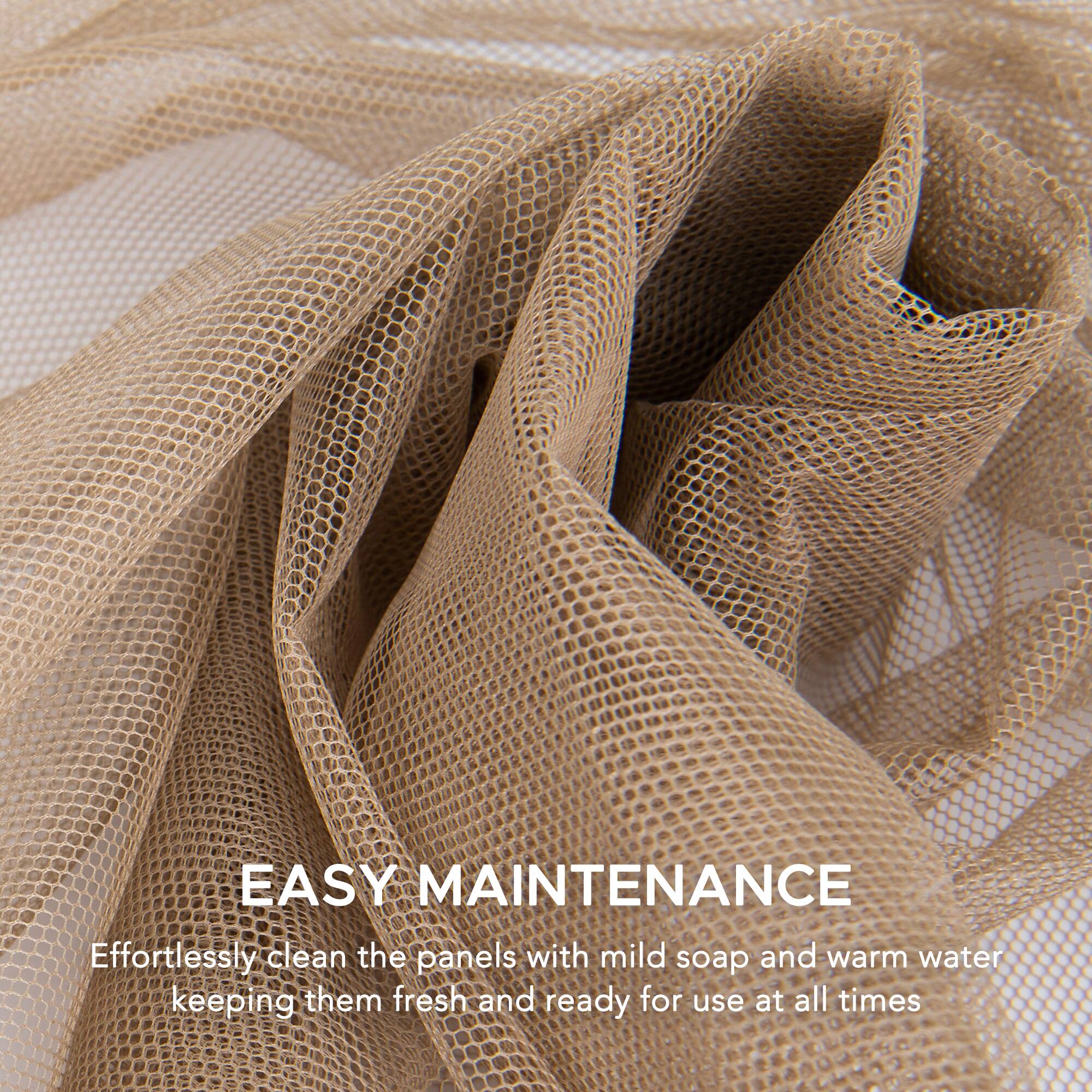 EASY MAINTENANCE  
Effortlessly clean the panels with mild soap and warm water, keeping them fresh and ready for use at all times