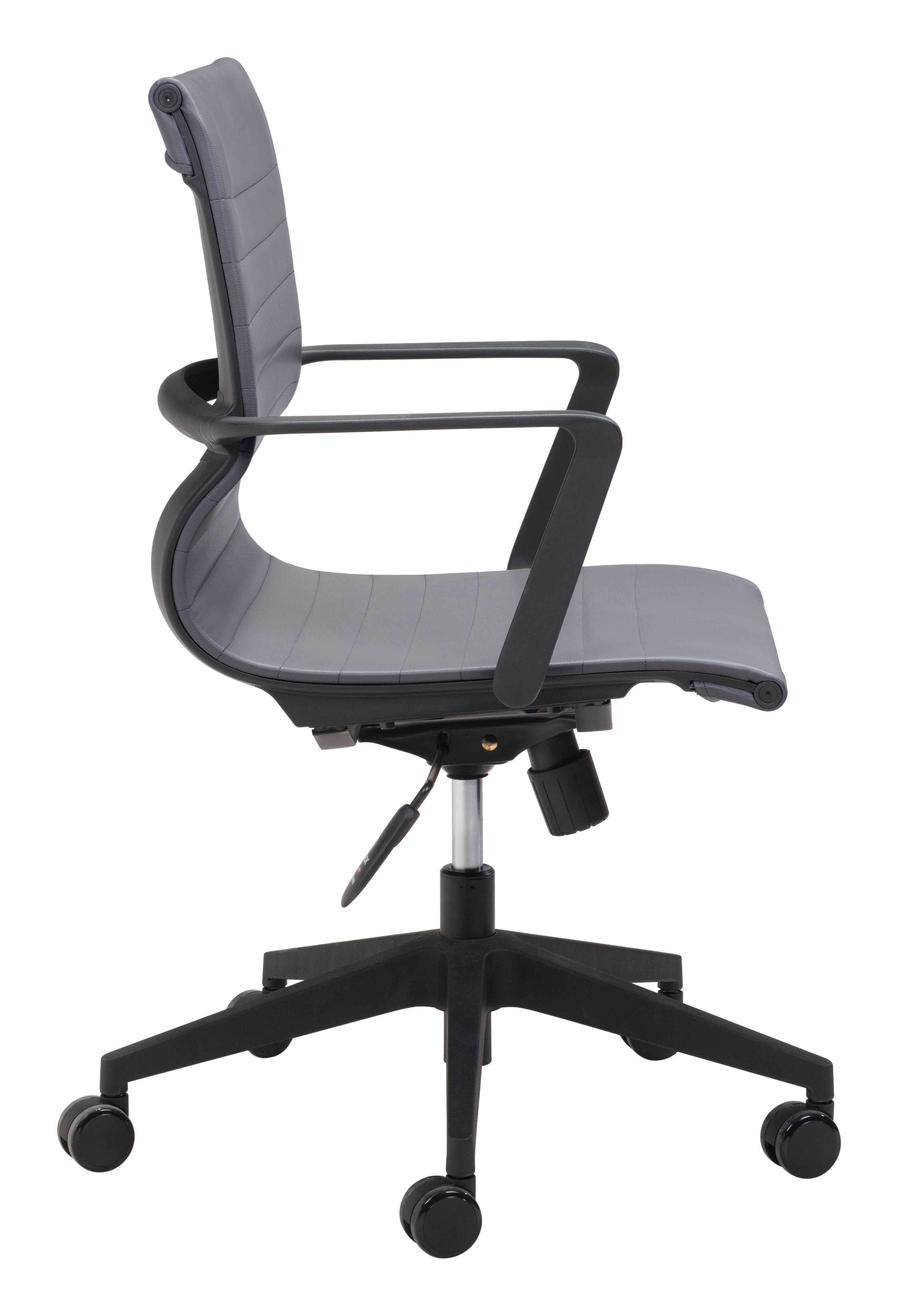 Back. Hivvago - Stacy Office Chair Dark Gray - Dark Gray.