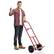 Alt View 19. Costway - Heavy Duty Hand Truck Trolley 660lbs Capacity Dolly Cart with Foldable Nose Plate - Red.