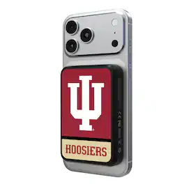 Keyscaper - Indiana Hoosiers 5000mAh Wireless Magnetic Power Bank - Black