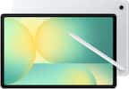 Front. Samsung - Galaxy Tab S10 FE - 10.9" 128GB - Wi-Fi - with S-Pen - Silver.