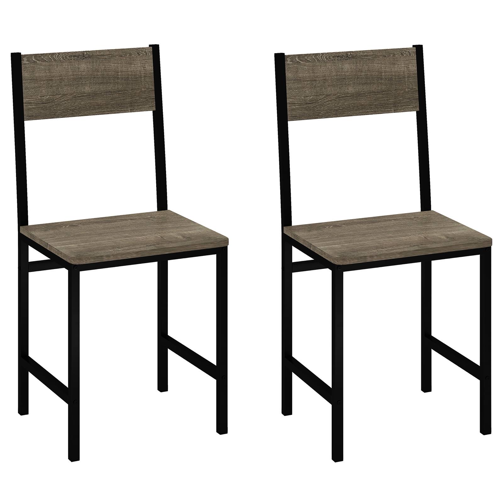 Alt View 9. Gymax - Gymax Set of 4 Dining Chairs w/Metal Legs Slanted Back Wide Seat for Living Room - Gray.