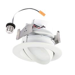 Halo - White 4 in. W LED Recessed Lighting Gimbal 8.8 W