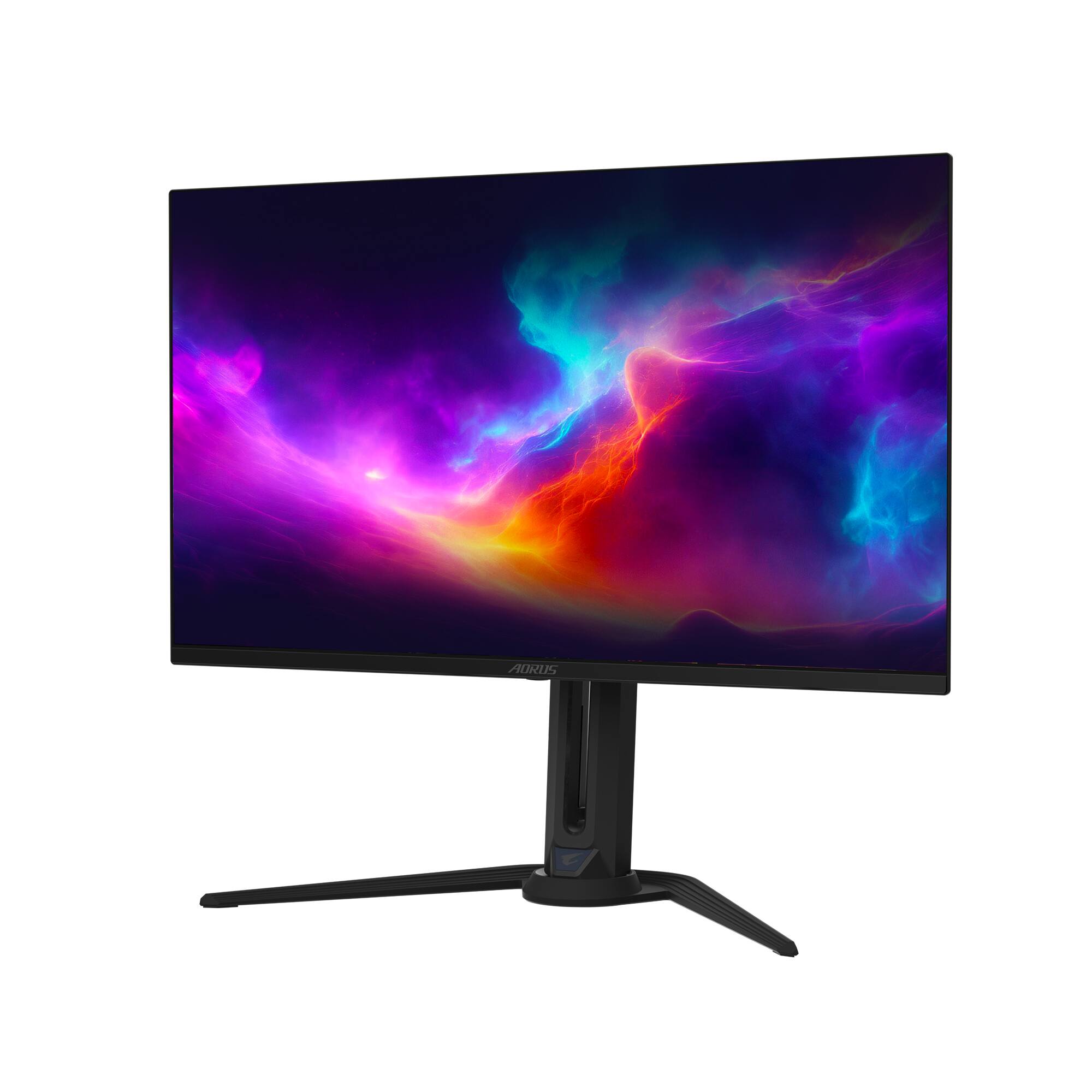 Left. GIGABYTE - AORUS FO32U2 32" QD OLED UHD 240Hz FreeSync Premium Pro Gaming Monitor with HDR (HDMI, DisplayPort, Type C) - Black.