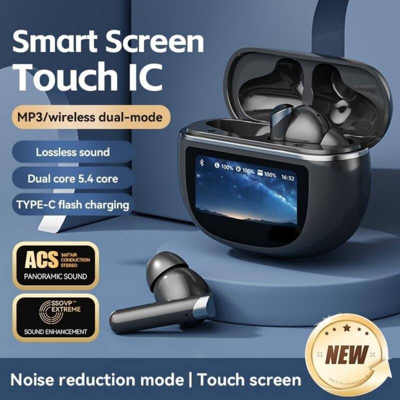 Smart Screen Touch IC  
MP3/wireless dual-mode  
Lossless sound  
Dual core 5.4 core  
TYPE-C flash charging  
360° AIR ACS STEREO CONDUCTION PANORAMIC SOUND  
SSOVP EXTREME SOUND ENHANCEMENT  
Noise reduction mode | Touch screen