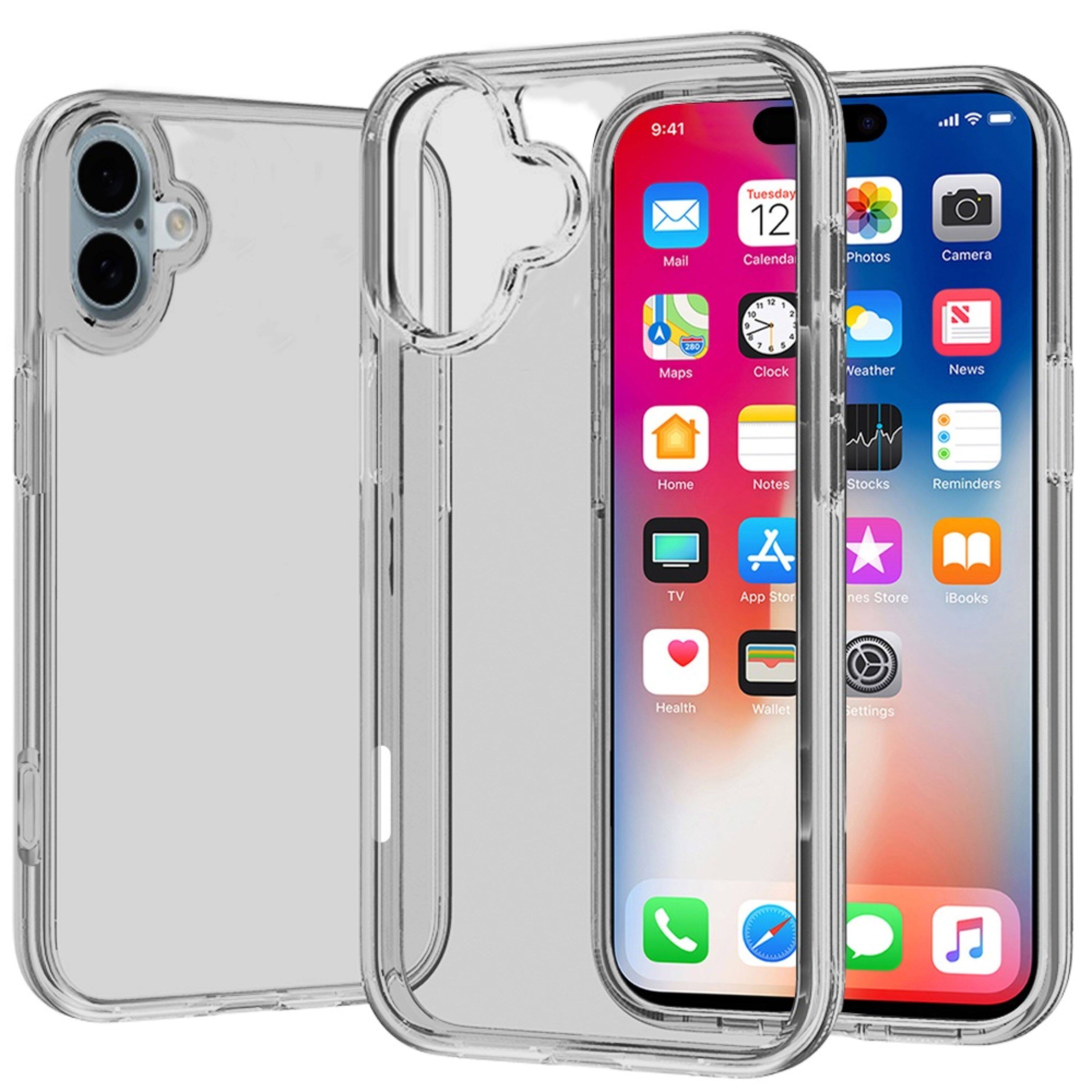 Kitcheniva - Sturdy Translucent Case With Tempered Glass For iPhone 16 Smoke - Gray price history on PriceWatchPro