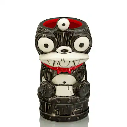 Front. Beeline Creative - Geeki Tikis Futurama Nibbler Ceramic Mug | Holds 12 Ounces - Black.