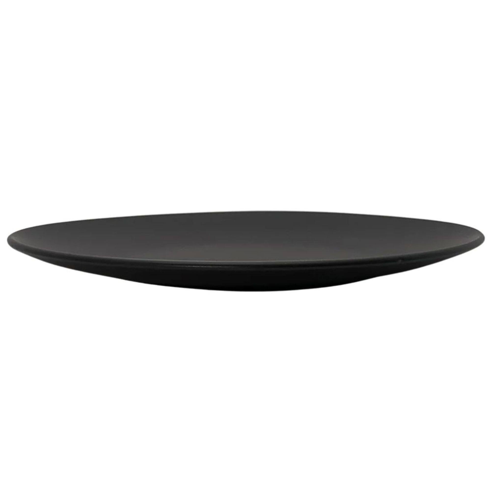 Angle. Zulay Kitchen - Zulay Kitchen Contour Dinner Plate - Set of 4 - Black.