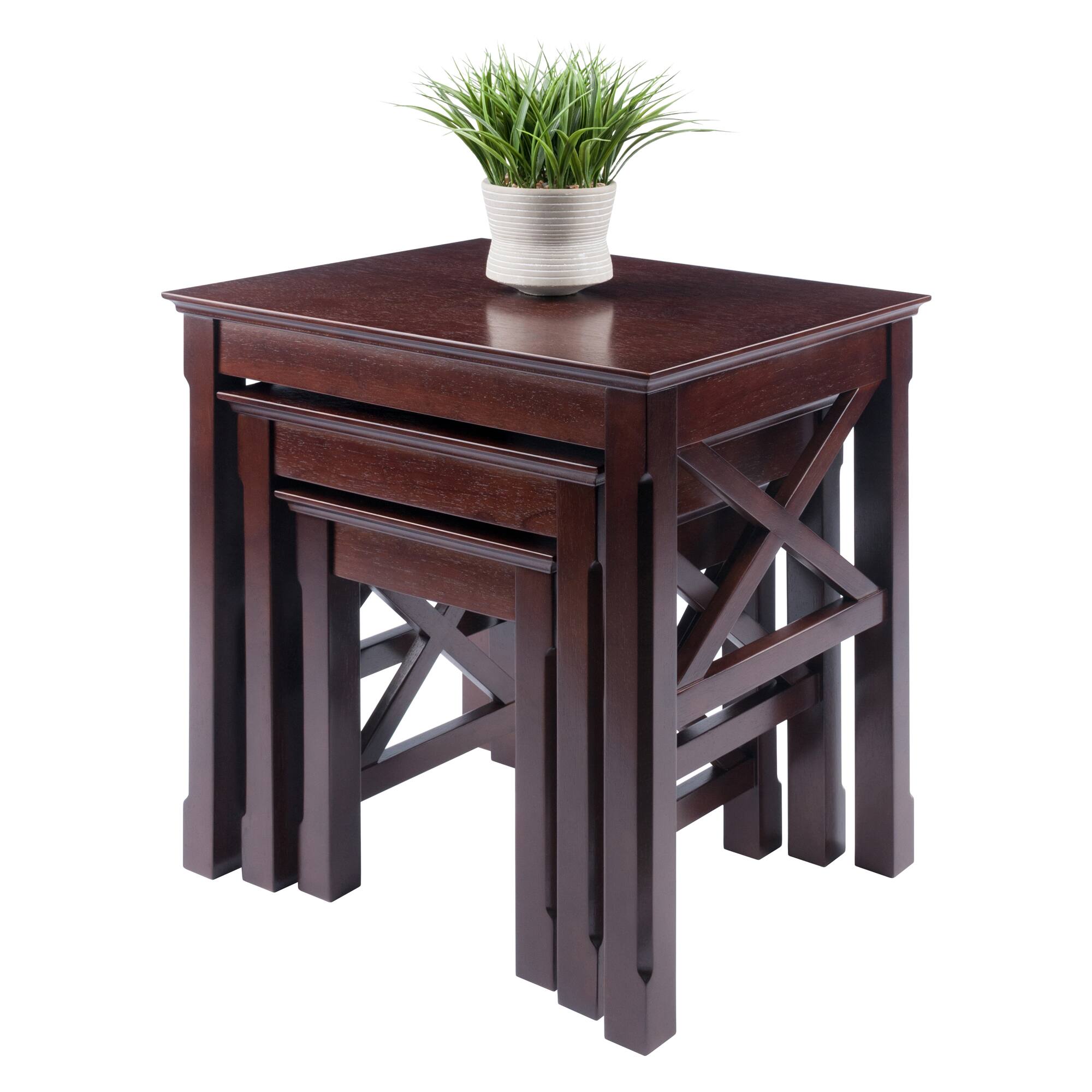 Alt View 3. Winsome Wood - Xola 3-Pc Nesting Tables - Cappuccino.