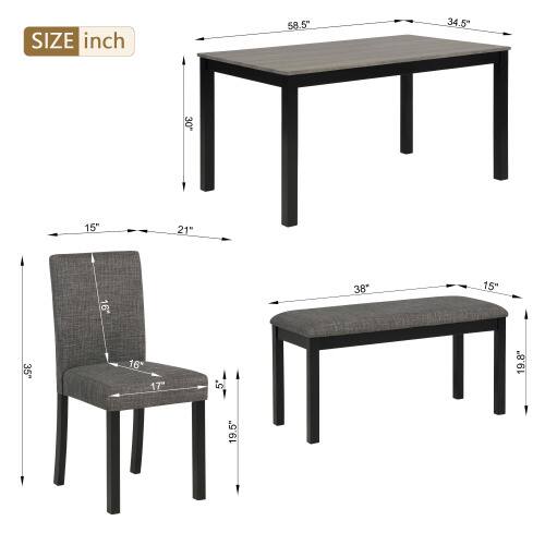 SIZE inch  
58.5" x 34.5"  
30"h  
15"h  
21"  
38" x 15"  
6'  
35" x 16"  
17"  
5"  
19.8" x 19.5"