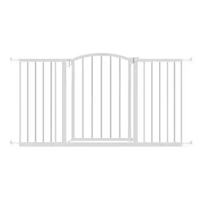 Front. Ingenuity - Ingenuity Ozzy & Kazoo 27” Tall Walk Through Dog Gate For Doorway or Stairway.