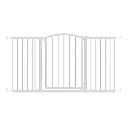 Front. Ingenuity - Ingenuity Ozzy & Kazoo 27” Tall Walk Through Dog Gate For Doorway or Stairway.