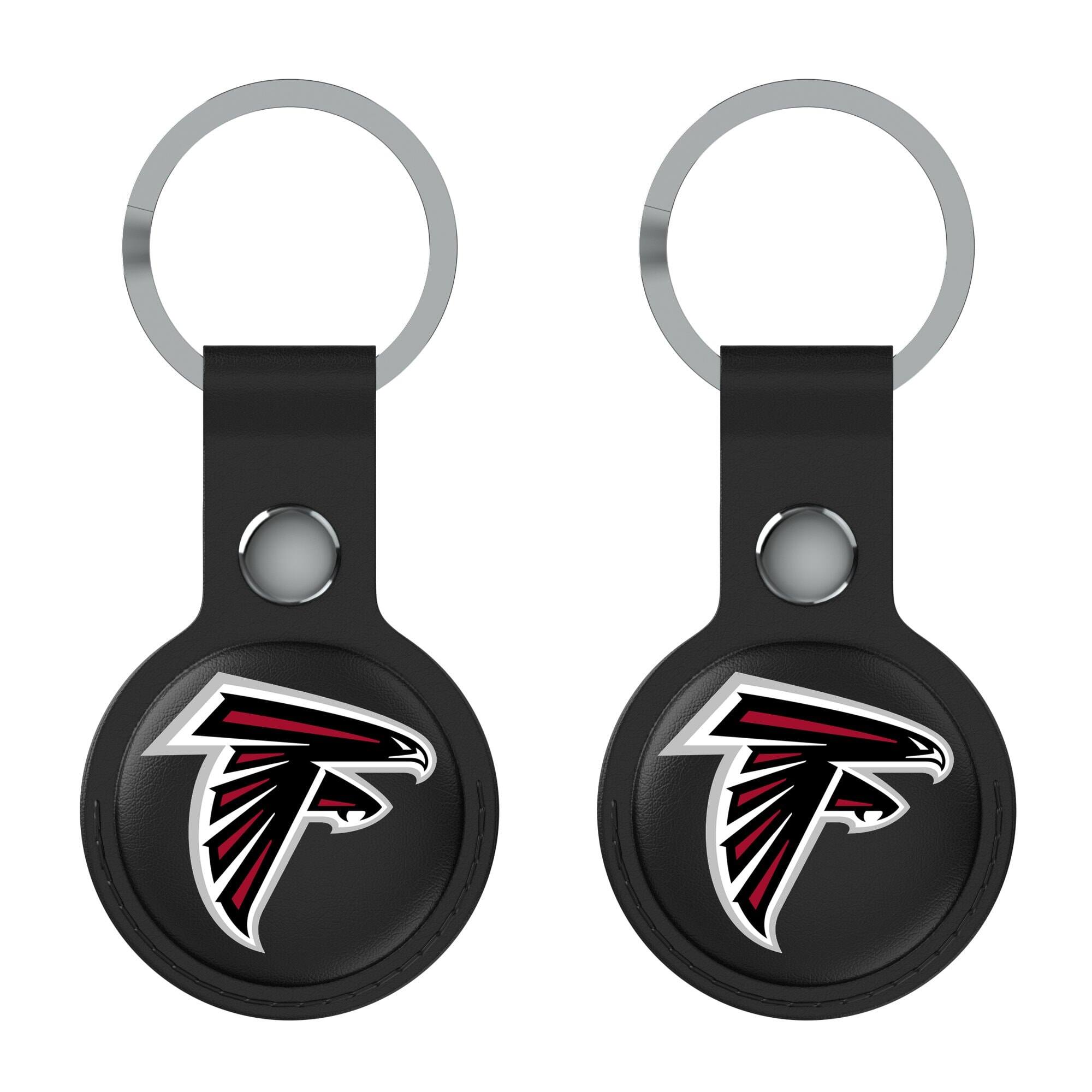 Front. Keyscaper - Black Atlanta Falcons Two-Pack AirTag Holders - No Size - Black.
