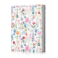 Front. Kitcheniva - Portable Wallet Photo Album Leather Cover 52 Photo Capacity For 4x6 Photo Flower Fantasy - Multicolor Flower.