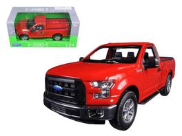 2015 Ford F-150 Regular Cab Pickup Truck 1/24-1/27 Diecast Model Car by Welly - Red