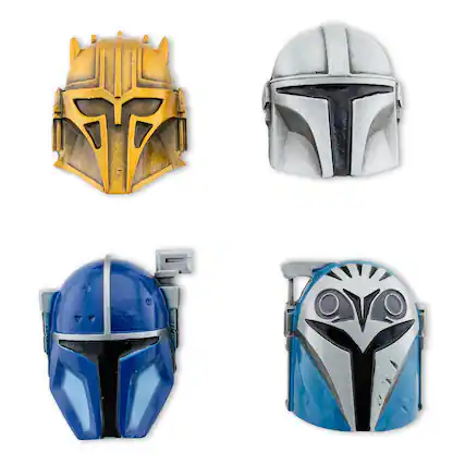 Front. SalesOne LLC - Star Wars: The Mandalorian 4-Piece 3D Metal Helmet Pin Set | Toynk Exclusive - Silver.