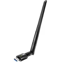Cudy - AC1300 Wi-Fi USB 3.0 Adapter, 802.11ac/a/b/g/n, 5GHz/2.4GHz, 1 High gain detachable antenna, USB 3.0 - black - Front_Zoom