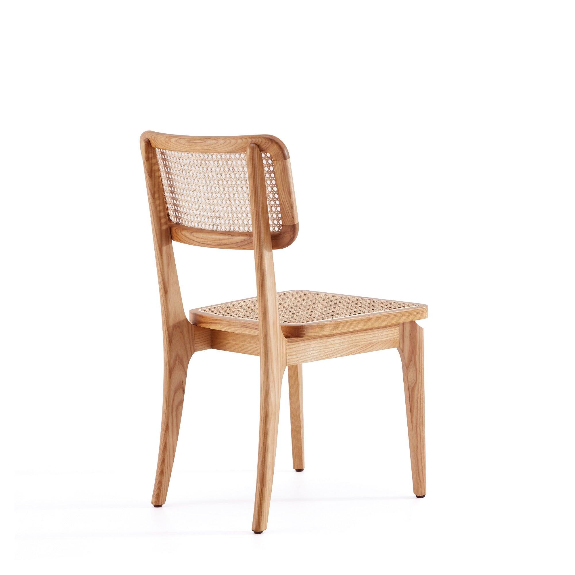 Alt View 2. Manhattan Comfort - Giverny Industry Chic Wood Dining Chair - Set of 2 - Natural.