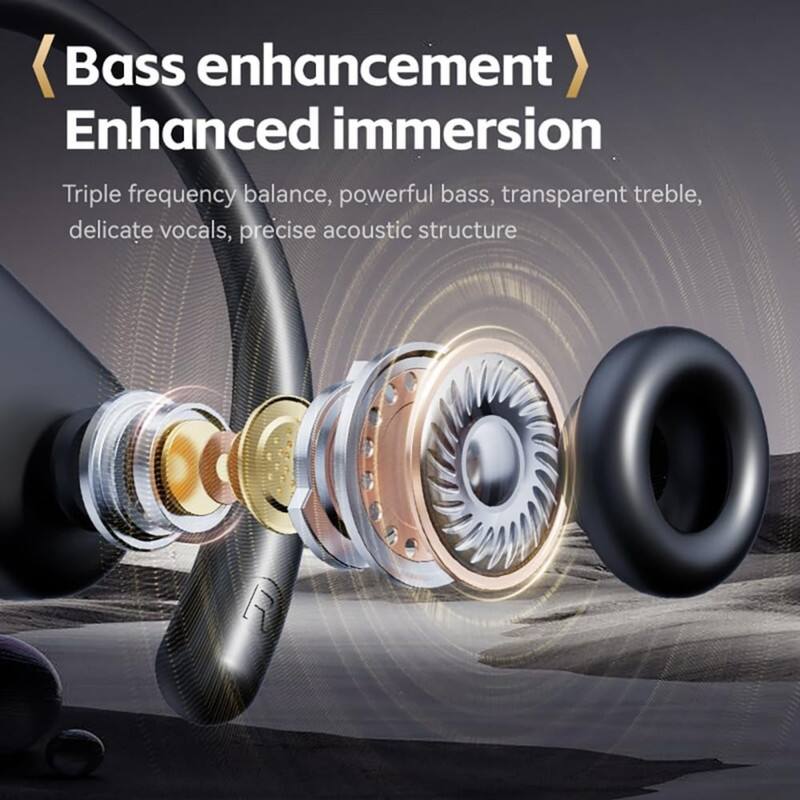 Bass enhancement  
Enhanced immersion  
Triple frequency balance, powerful bass, transparent treble, delicate vocals, precise acoustic structure