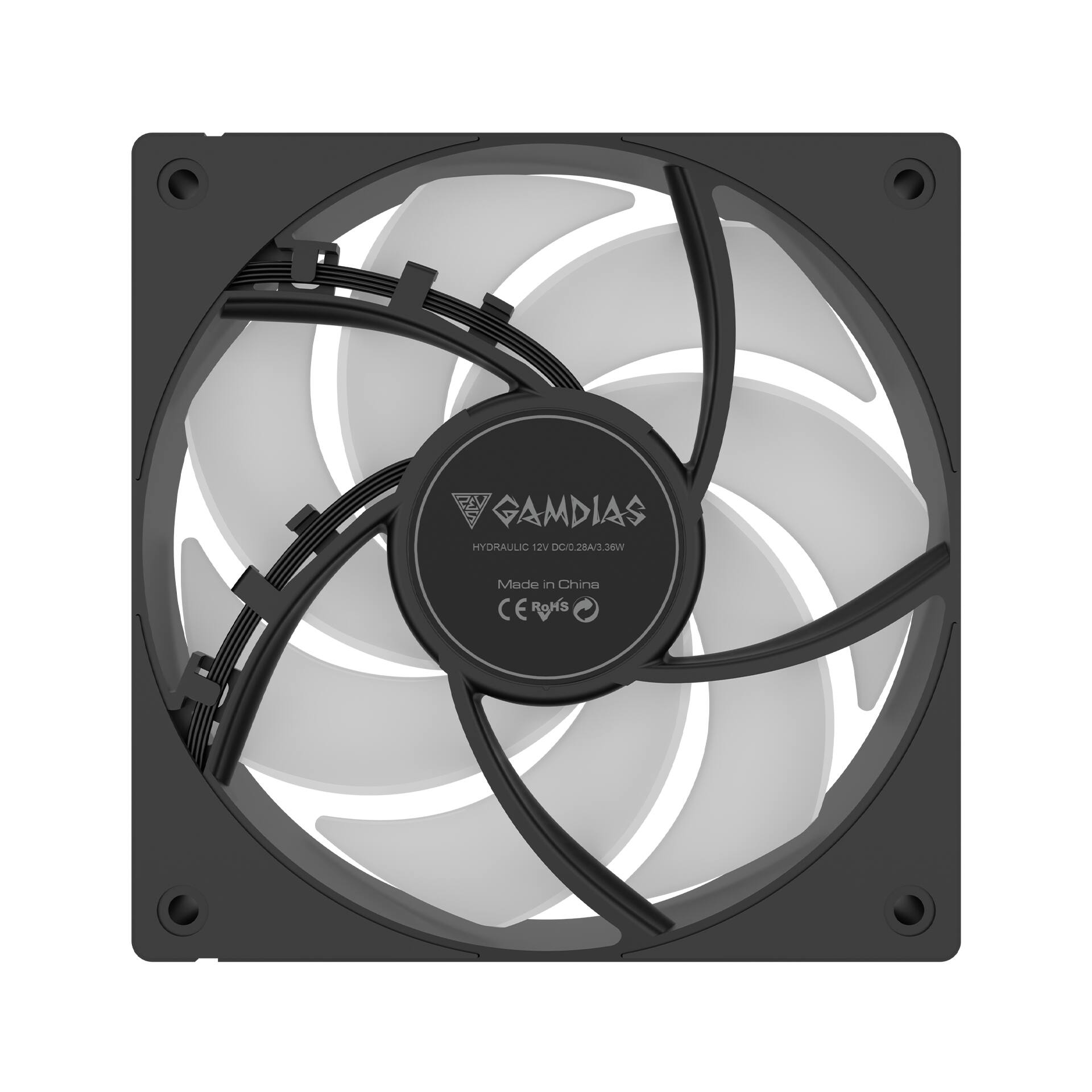 GAMDIAS HYDRAULIC 12V OC/0.28A/2.20W  
Made in China  
CE RoHS
