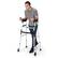 Front. Costway - Costway Folding Aluminum Alloy Wheel Walking Frame Adjustable Walker with Armrest Support Silver - Silver + Black.