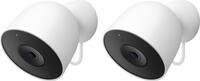Google - Nest Cam Outdoor (wired, 2nd gen) - 2K Video and Gemini - 2-Pack - Snow - Front_Zoom