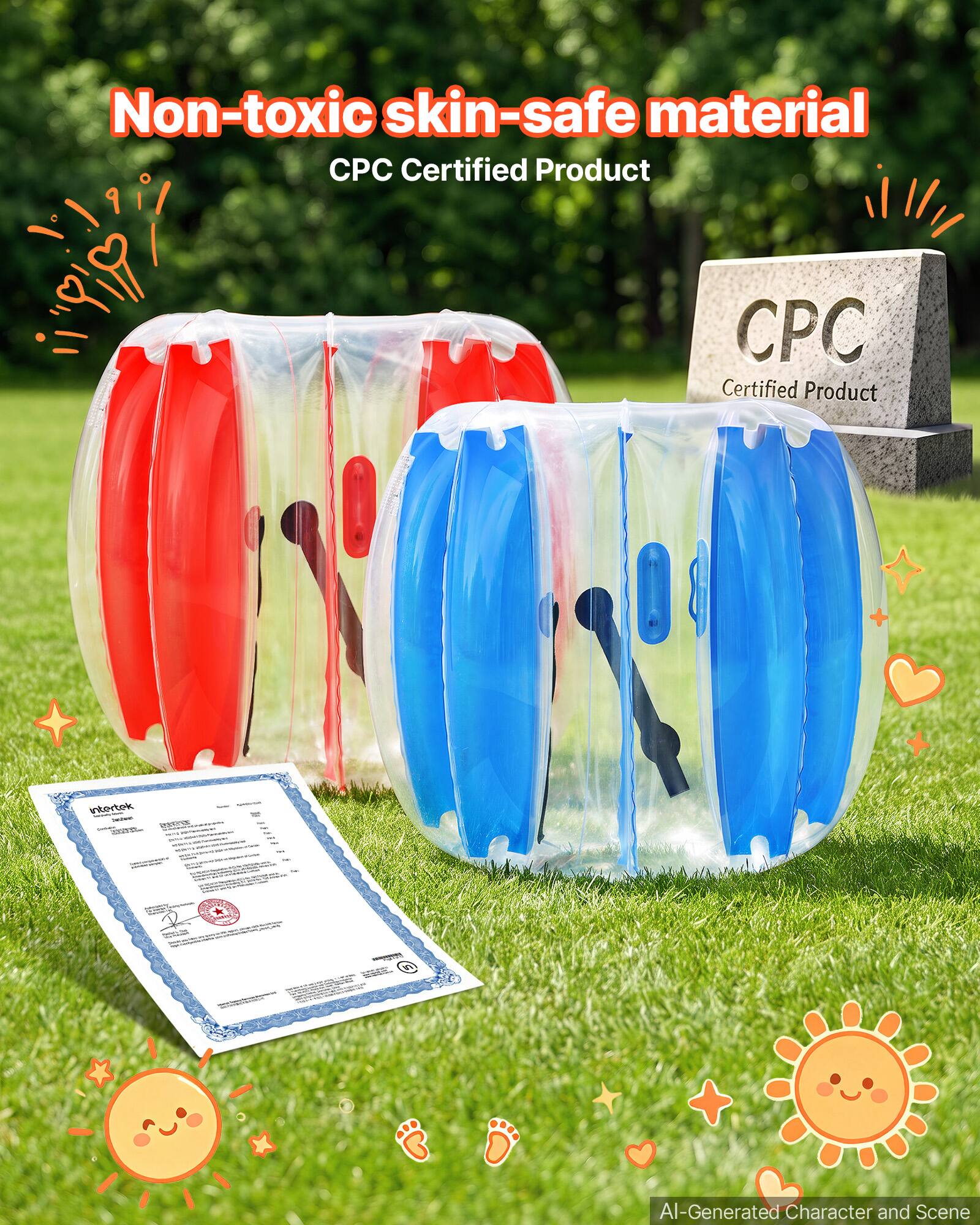 Non-toxic skin-safe material  
CPC Certified Product  
intertek  
5  
AI-Generated Character and Scene