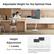 Adjustable Height for the Optimal View
TV Size: 50" *TV is not included
Height Adjustment
5 Levels
5 cm / 2" intervals
Height can be adjusted during assembly by changing the installation position of the rear bracket.