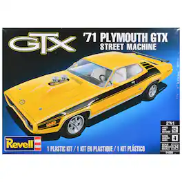 Level 4 Model Kit 1971 Plymouth GTX Street Machine 2-in-1 Kit 1/24 Scale Model by Revell