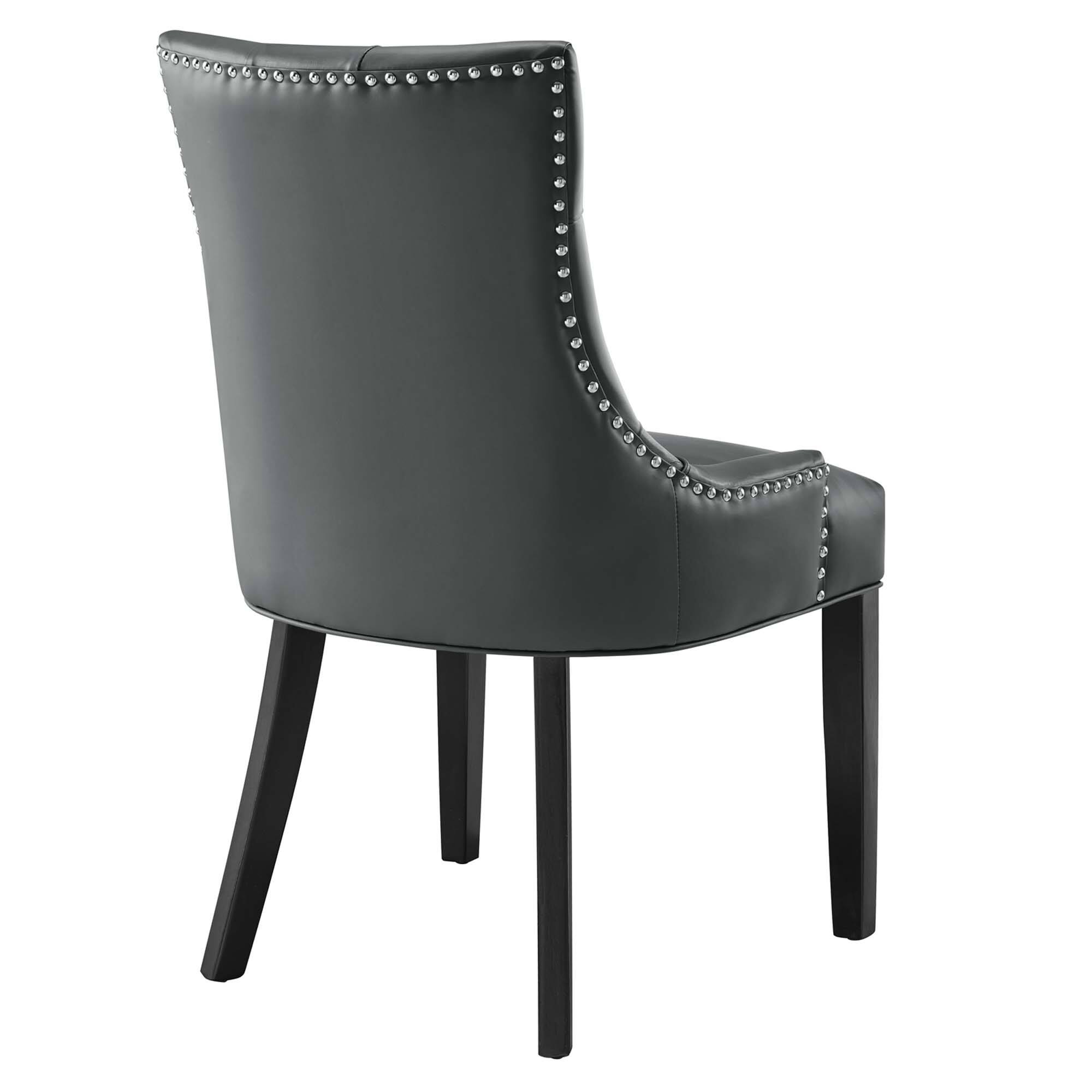 Alt View 1. Modway - Regent Tufted Vegan Leather Dining Chair by Modway - Gray.