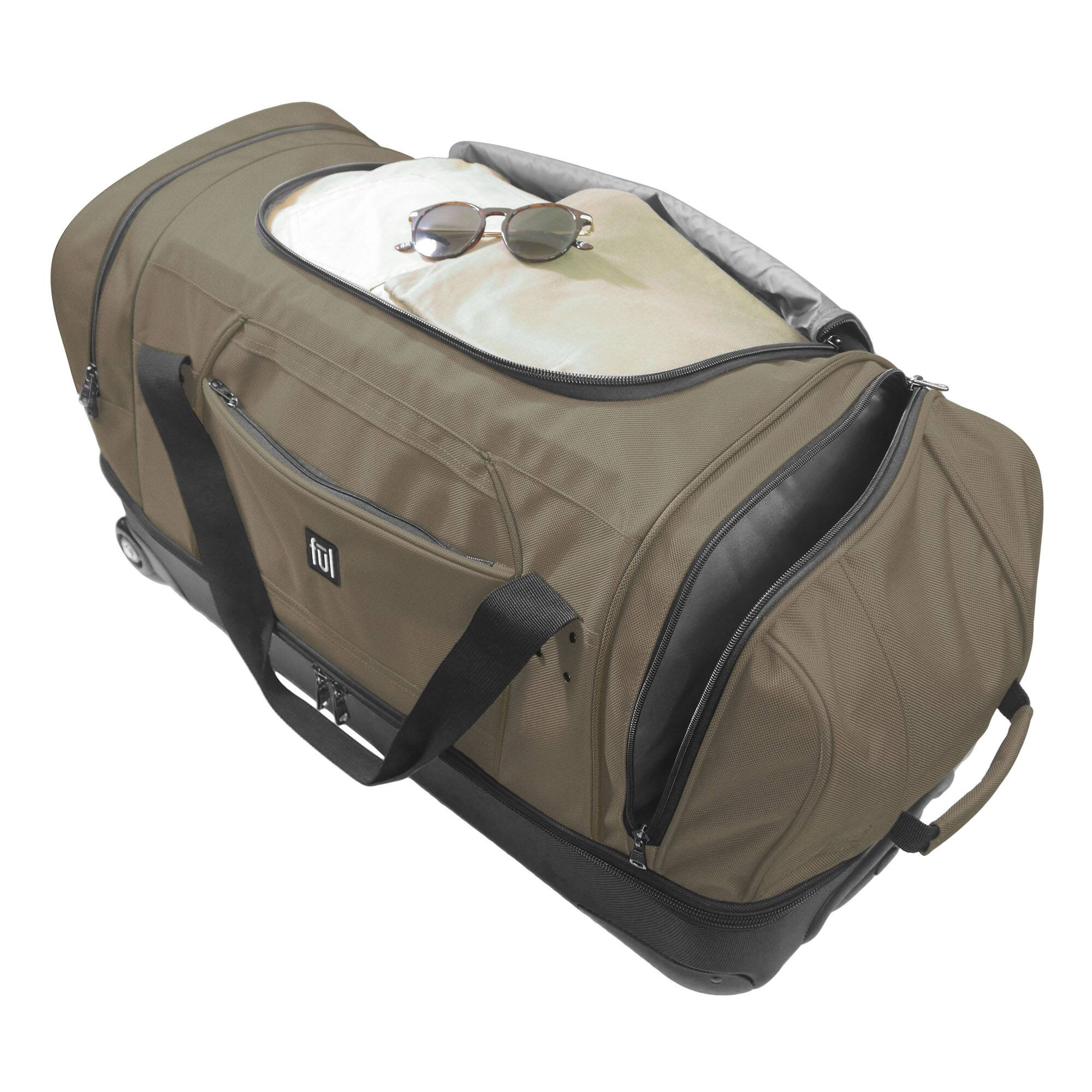 Alt View 4. Ful - Workhorse 30" Split Level Rolling Duffle Bag - KHAKI.