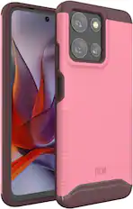 Front. TUDIA - TUDIA Merge Moto G 2025 Case/Moto G Play 5G (2025) Case Military Grade - Smokey Pink - Smokey Pink.