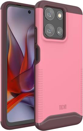 Front. TUDIA - TUDIA Merge Moto G 2025 Case/Moto G Play 5G (2025) Case Military Grade - Smokey Pink - Smokey Pink.