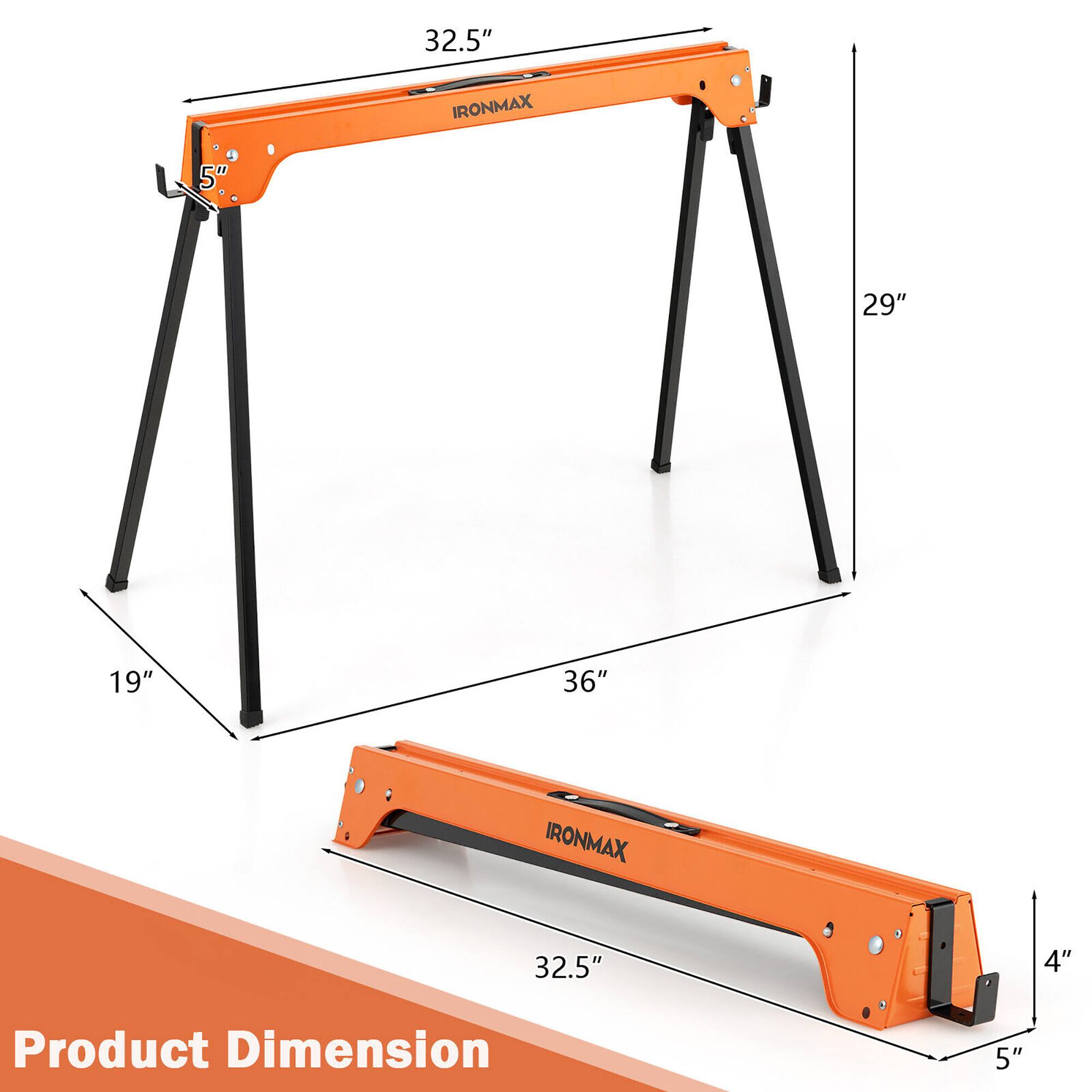 32.5" IRONMAX  
5"  
29"  
19"  
36"  
32.5"  
4"  
5"  

Product Dimension