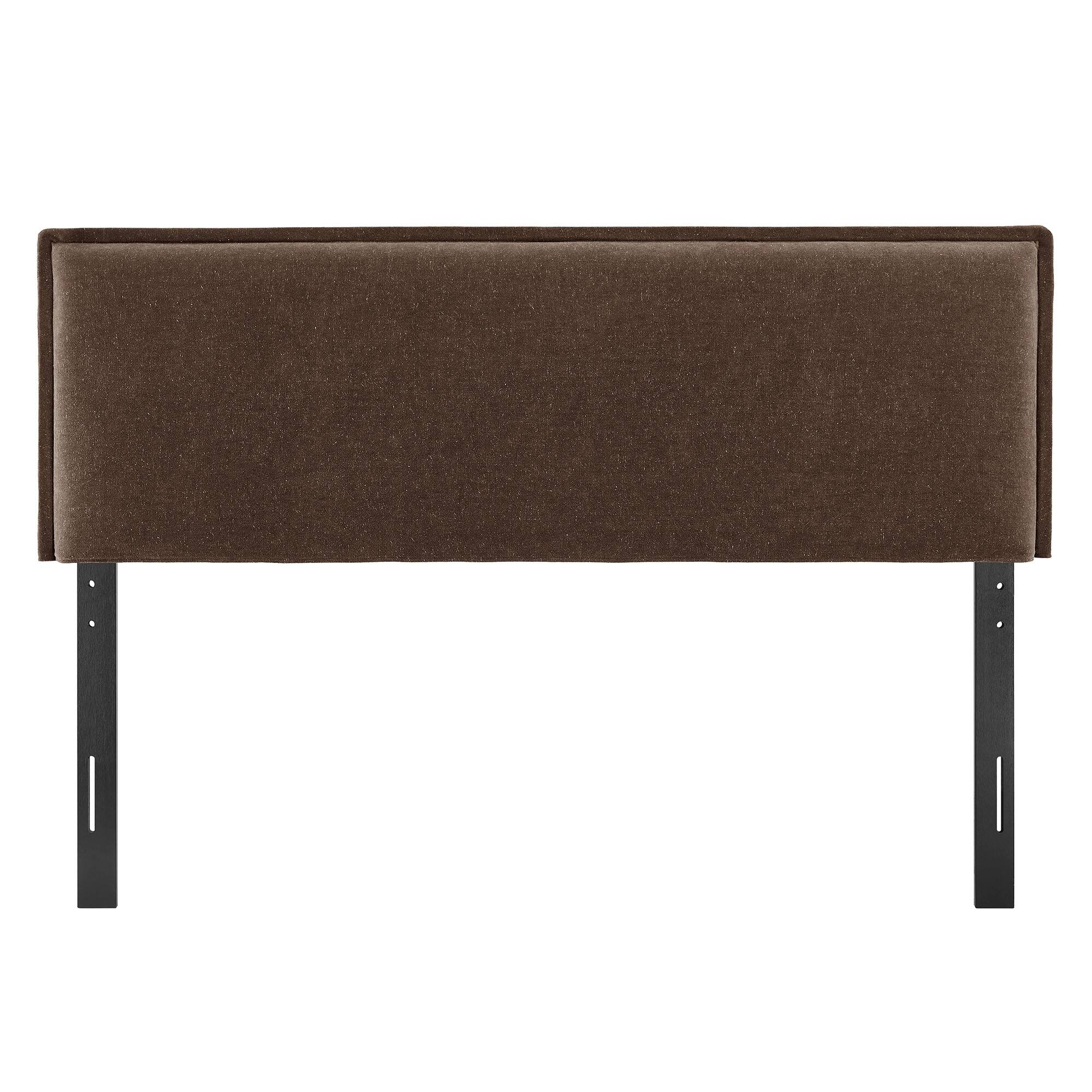 Alt View 2. Modway - Camille Upholstered Linen Blend Headboard by Modway - Cocoa.