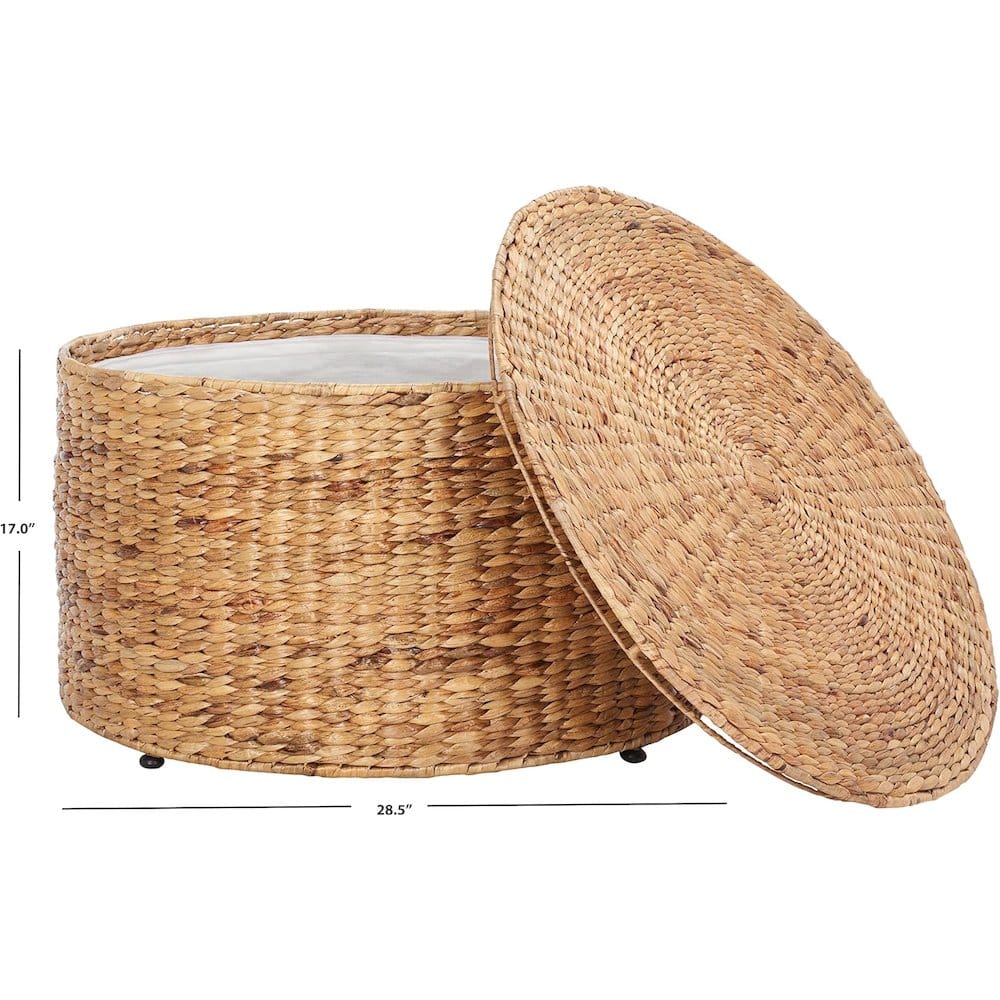 Safavieh - JESSE WICKER STORAGE COFFEE TABLE, SEA7034A - Brown