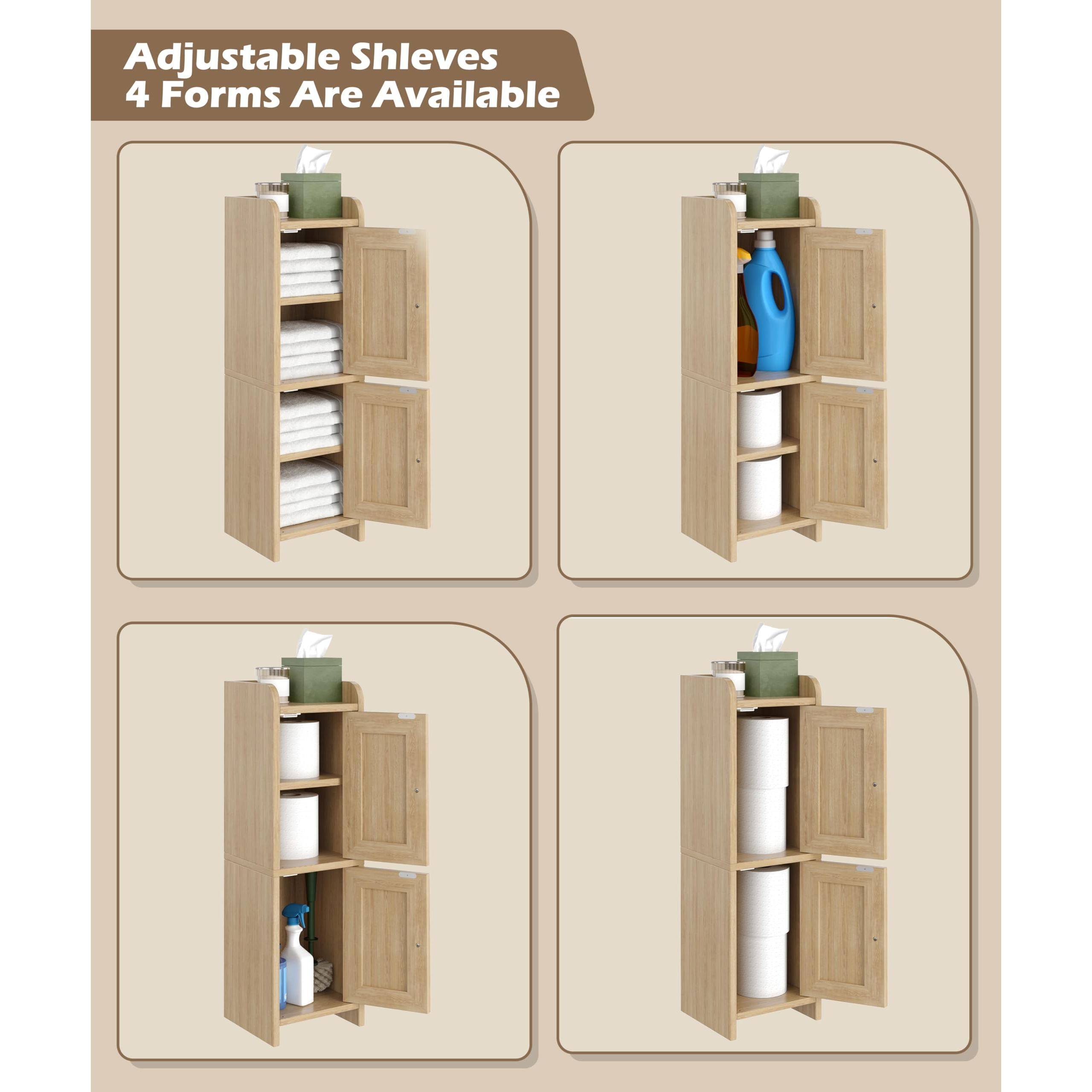Adjustable Shelves  
4 Forms Are Available
