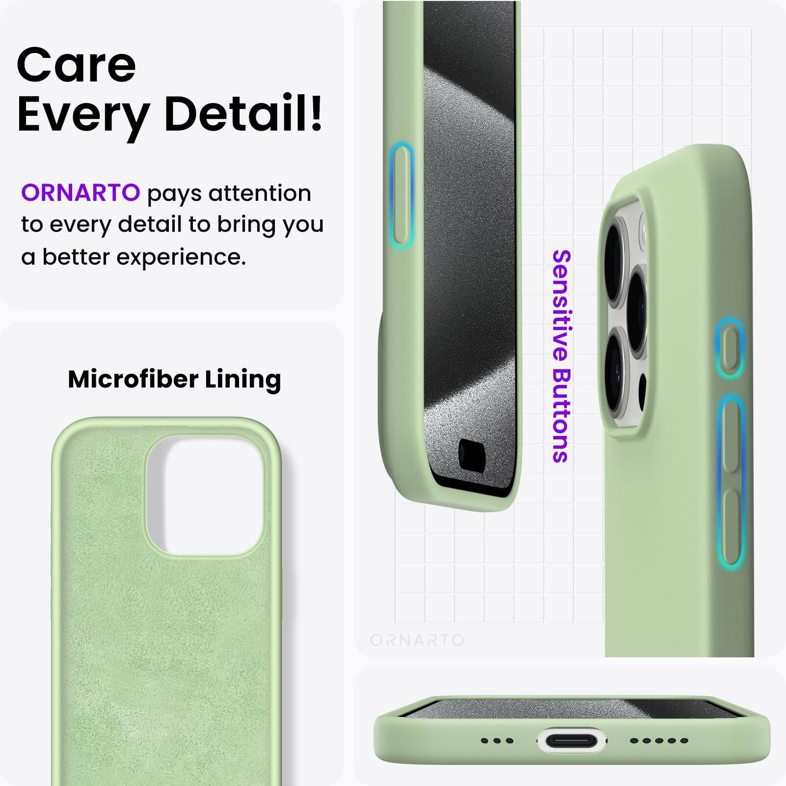 Care Every Detail! ORNARTO pays attention to every detail to bring you a better experience. Microfiber Lining Sensitive Buttons ORNARTO