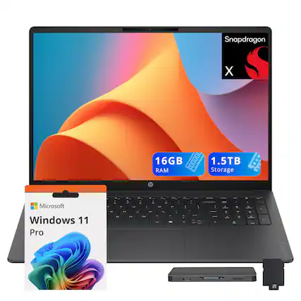 Snapdragon X
16GB RAM
1.5TB Storage
Microsoft Windows 11 Pro