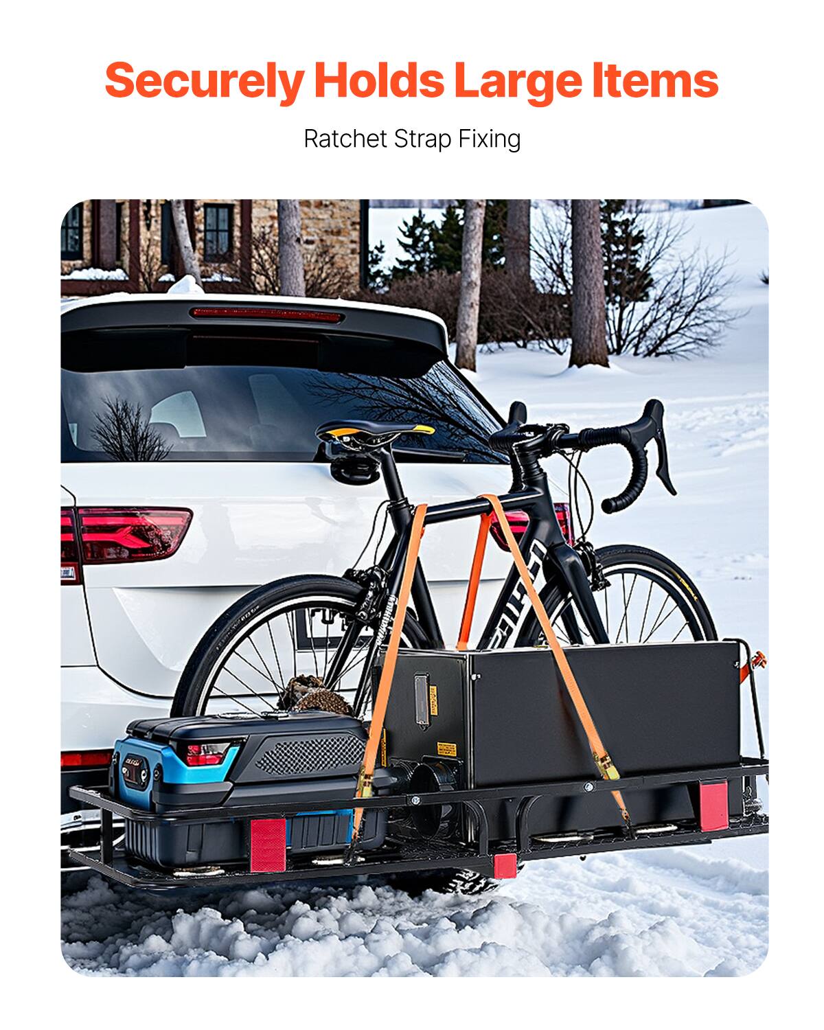 Securely Holds Large Items, Ratchet Strap Fixing