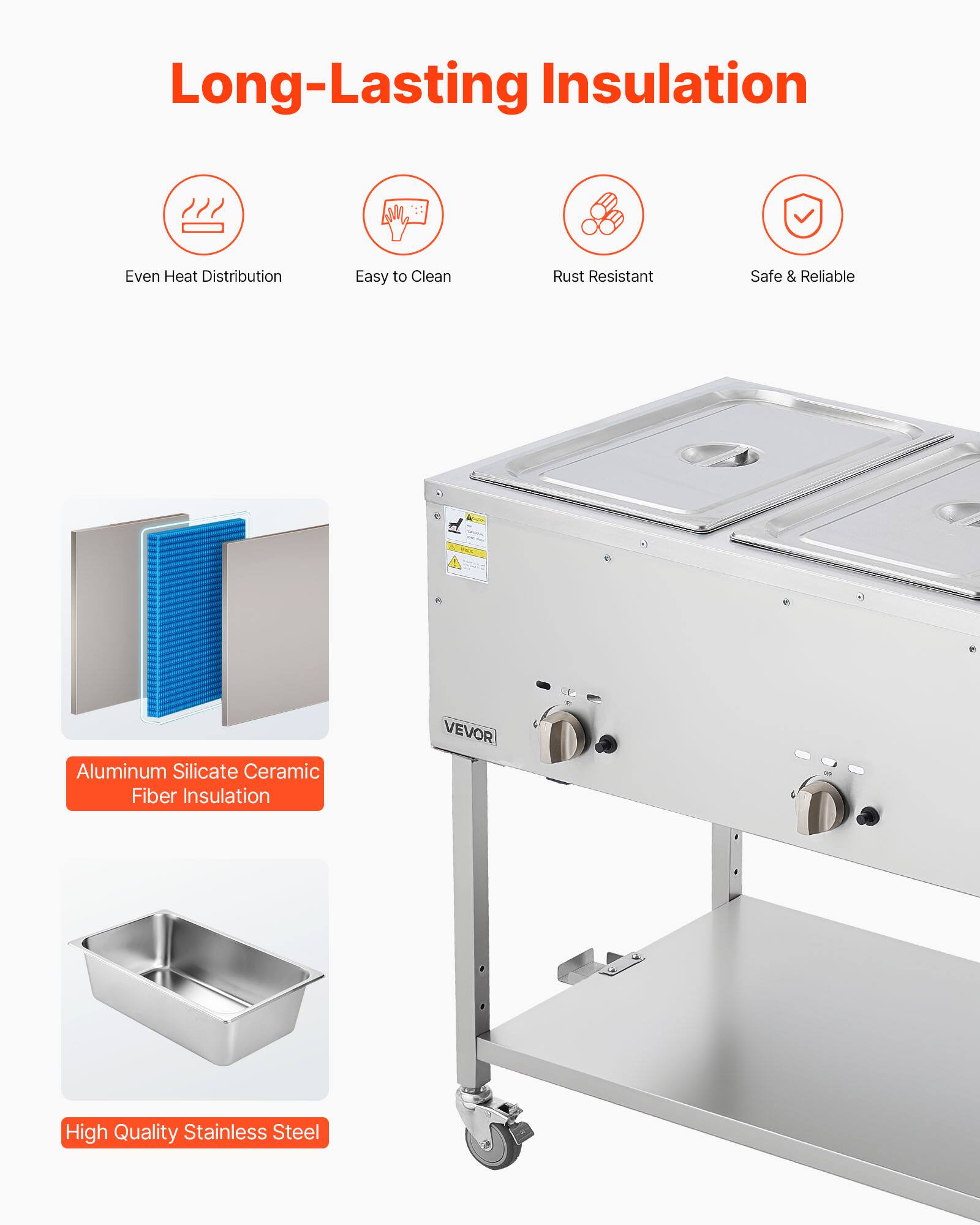 Long-Lasting Insulation

- Even Heat Distribution
- Easy to Clean
- Rust Resistant
- Safe & Reliable

Aluminum Silicate Ceramic Fiber Insulation

High Quality Stainless Steel