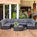 Alt View 4. Costway - 7 PCS Patio Rattan Sofa Set Sectional Conversation Furniture Set Garden Outdoor - Gray +Black.