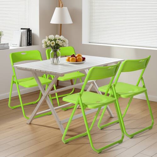 Alt View 7. Winado - 4PCS Plastic Folding Chairs Portable Commercial Seat for Outdoor Indoor Events, Dinning, Wedding, Party, Office, Camping - Green.