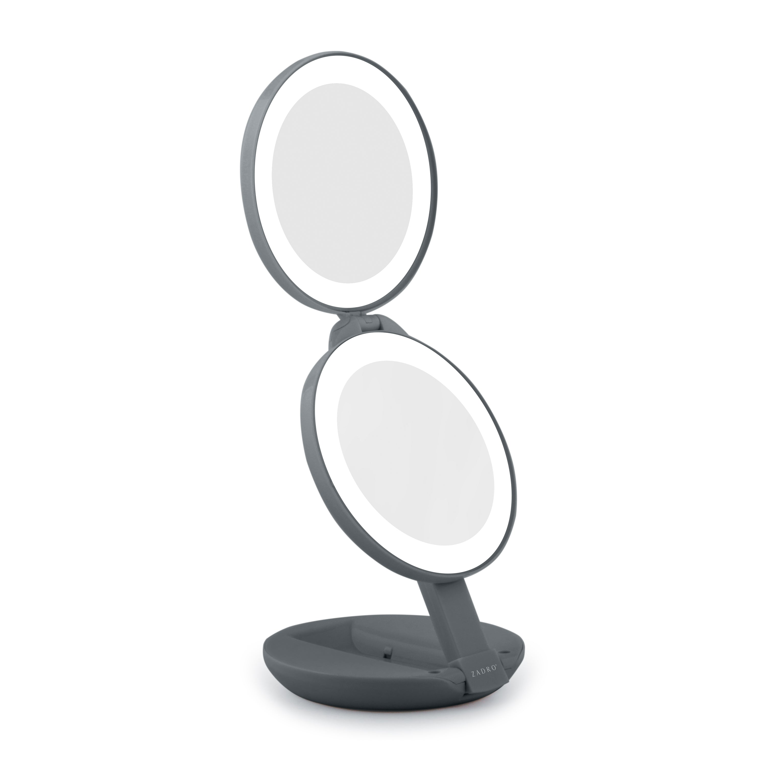 Zadro - Compact Lighted Travel Mirror with 10X/1X Magnifications and LED Illumination - Blush Pink