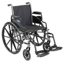 Invacare - Tracer (SX5) Wheelchair for Adults Everyday Folding (22" Seat) Footrests and Desk Arms - Black