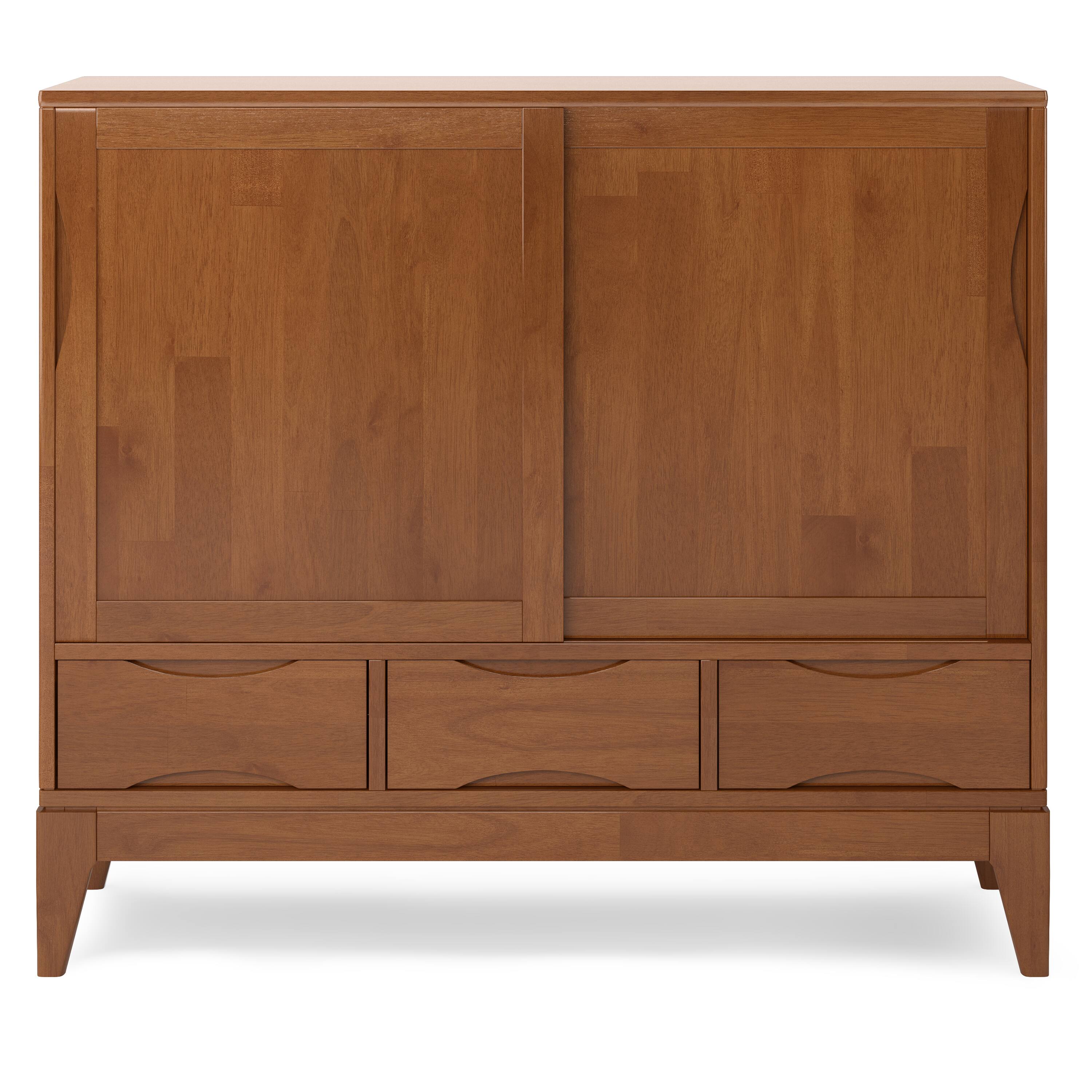 Alt View 12. Simpli Home - Harper Medium Storage Cabinet - Teak Brown.
