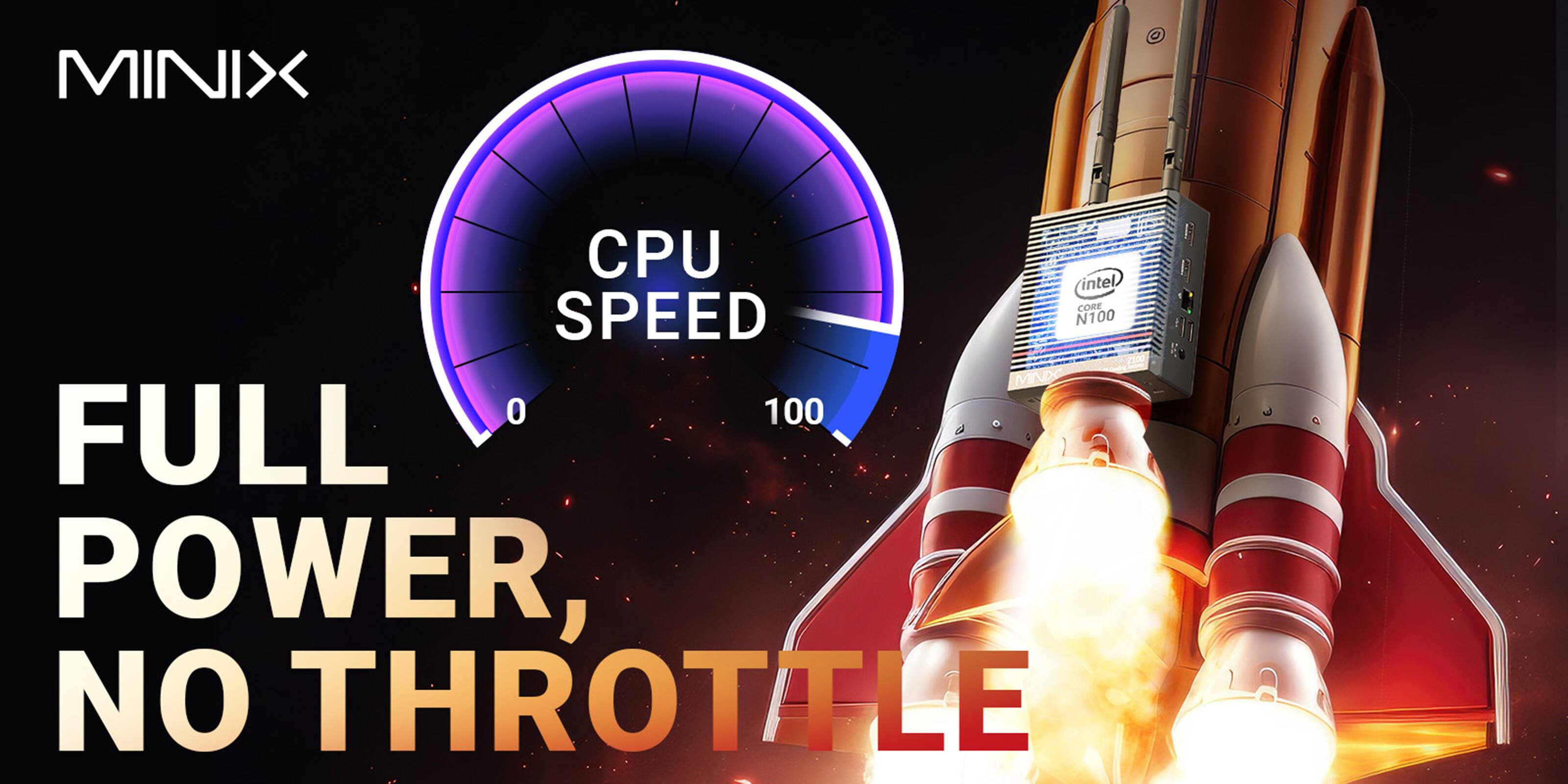 MINIX 1 CPU intel CORE SPEED N100 '11 5 MND 0 100 FULL POWER, NO THROTTLE