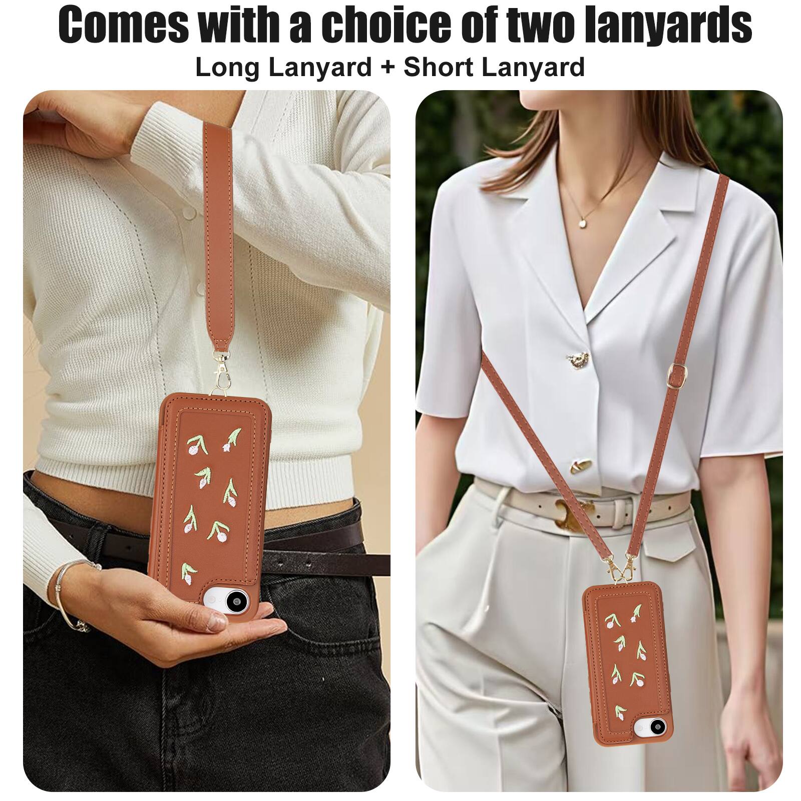 Comes with a choice of two lanyards: Long Lanyard + Short Lanyard