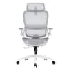 Front. SIHOO - B100 Pro Ergonomic Office Chair, Desk Chair With Adaptive Elastic Lumbar Support, 3D Ultra-Wide Headrest, 4D Arms - White.