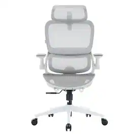 SIHOO - B100 Pro Ergonomic Office Chair, Desk Chair With Adaptive Elastic Lumbar Support, 3D Ultra-Wide Headrest, 4D Arms - White
